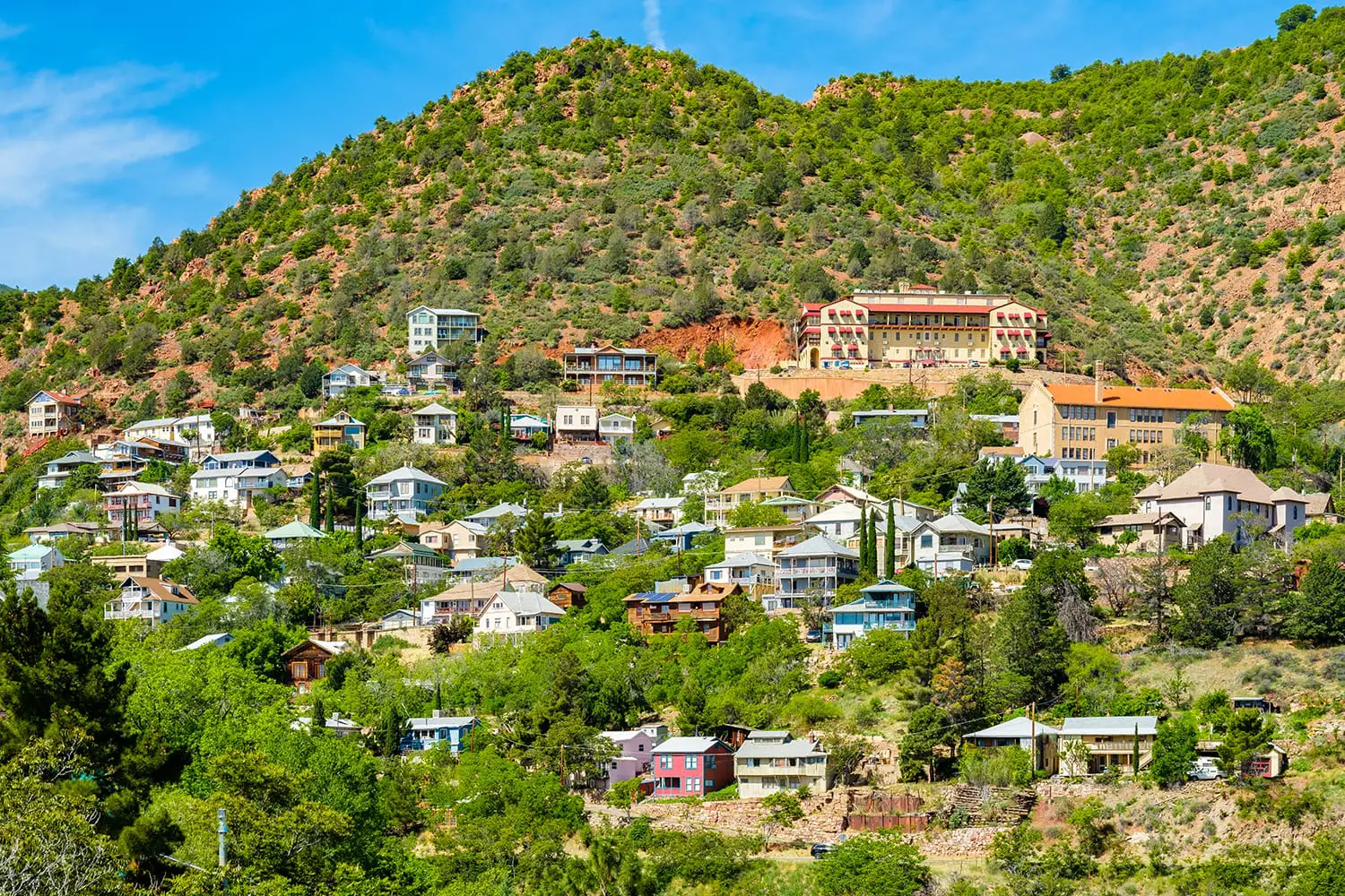 Scenic view of the popular mountain town of Jerome in Arizona.