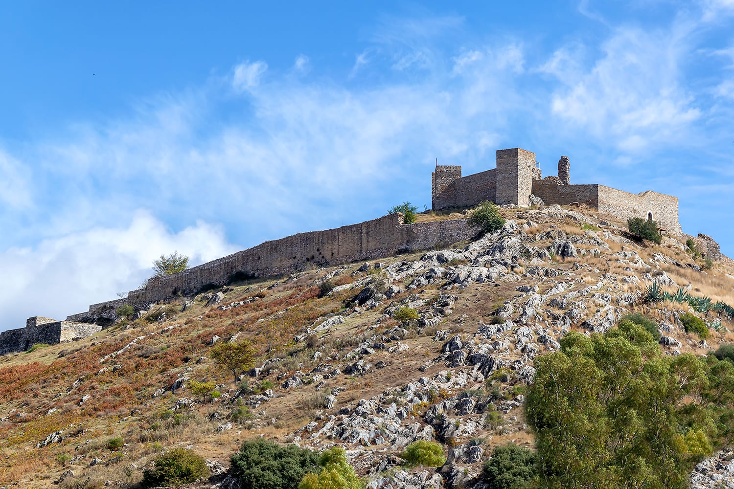 The Aracena castle built between the 13th and 15th centuries over the ruins of an older Moorish Castle