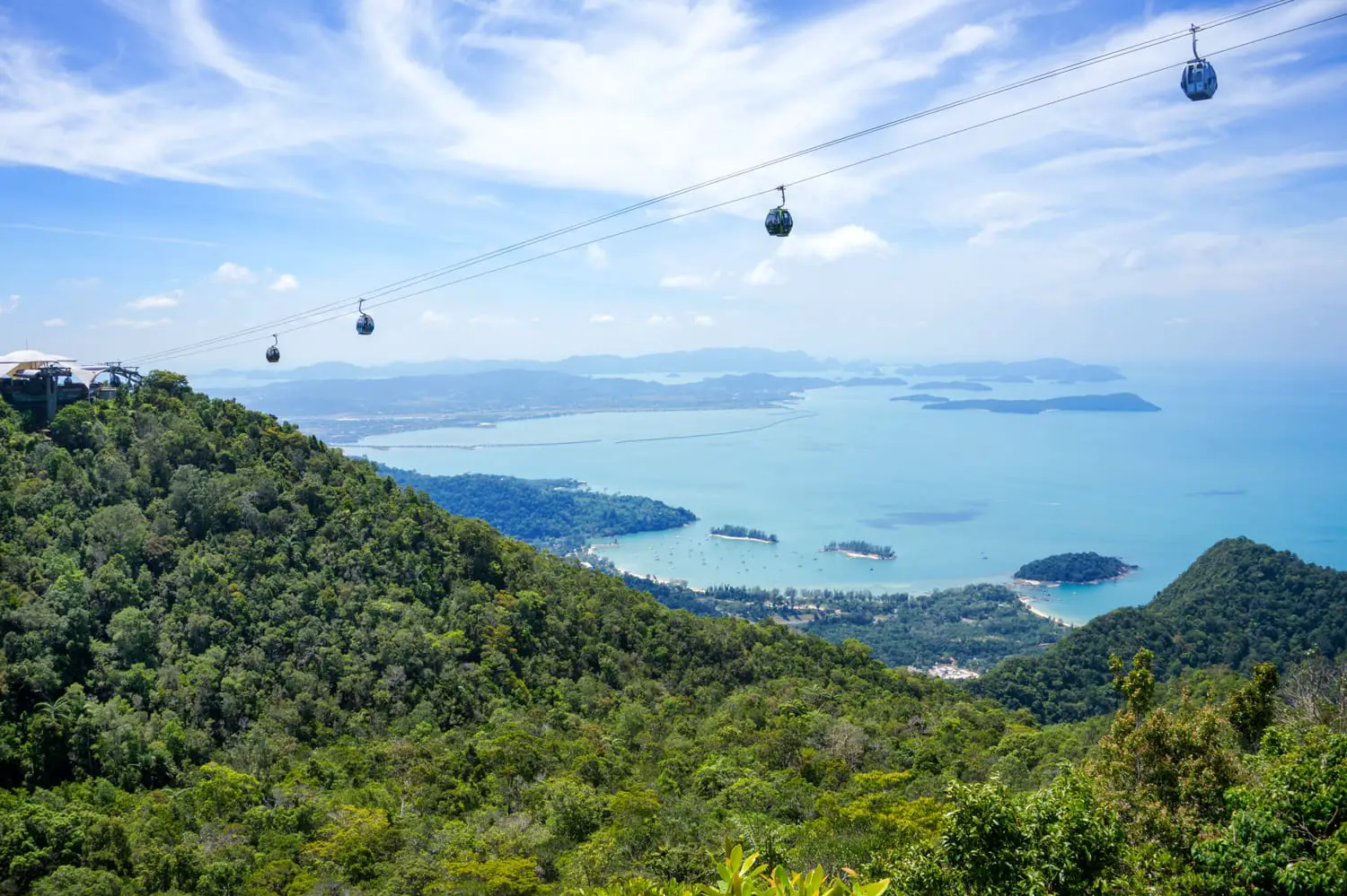The landscape of Langkawi seen from a Cable Car