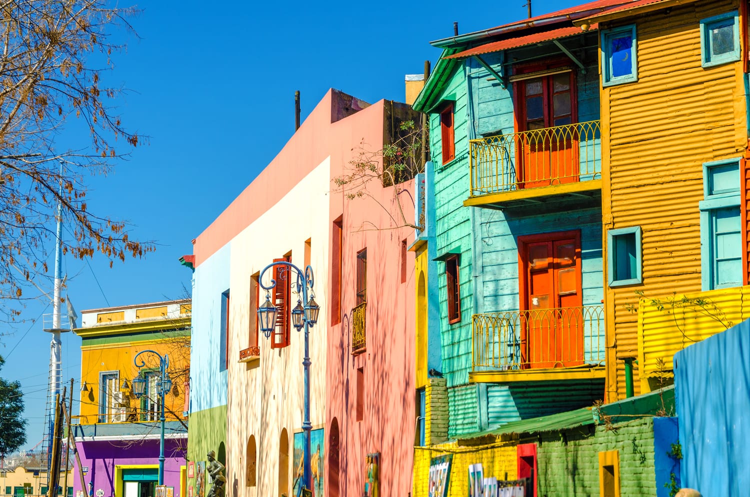 Bright colors of Caminito street in La Boca neighborhood of Buenos Aires, Argentina