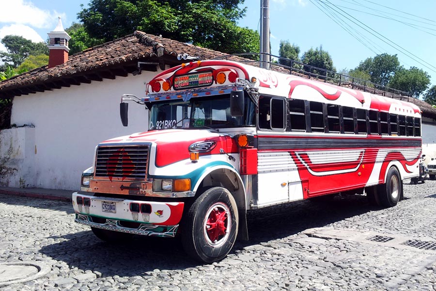 Chickenbuses - The cheapest way to get around Guatemala