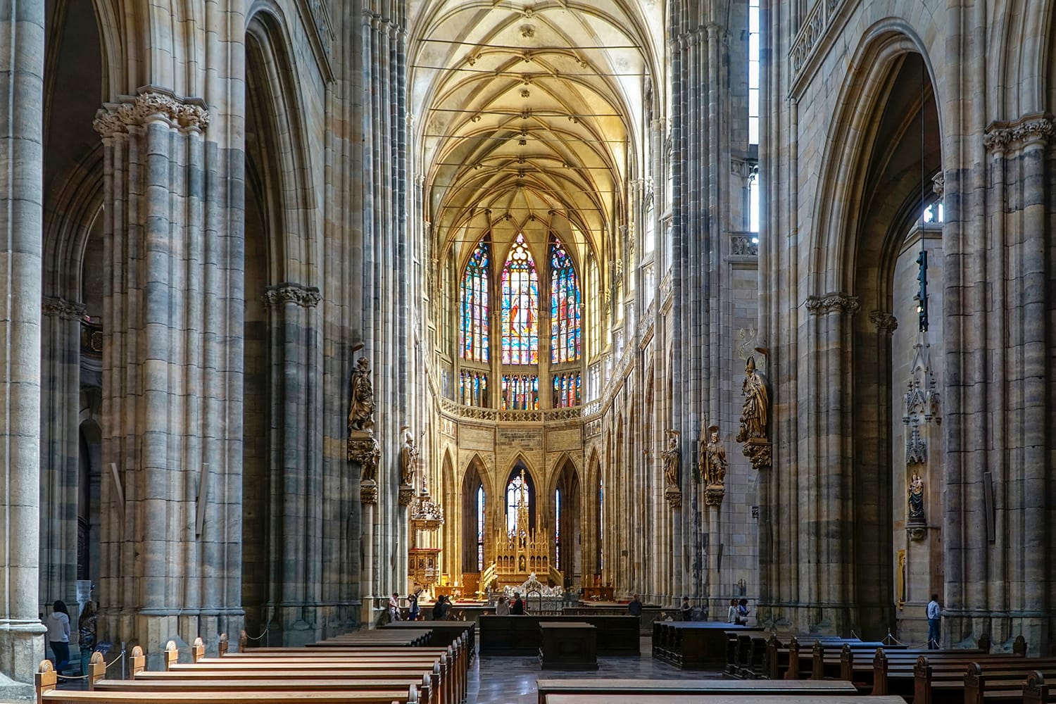 Interior detail from St. Vitus Cathedral in Prague