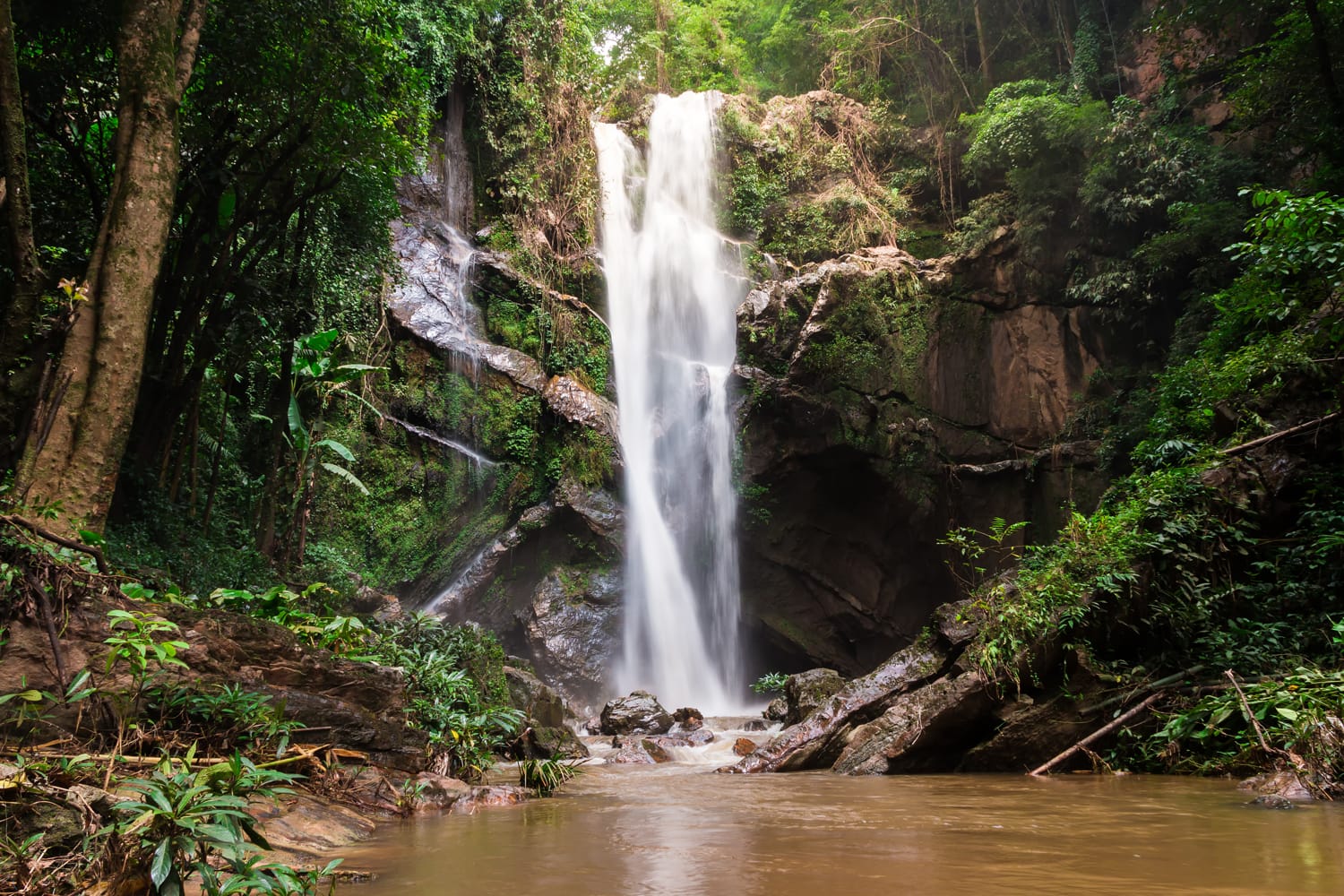 Mork fa Waterfall of Doi Suthep Pui national park, Chiang Mai, Thailand.