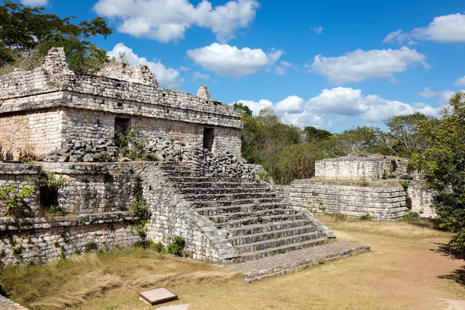 Ruins of the ancient Mayan temple in Ek Balama in Temozon, Yucatan, Mexico