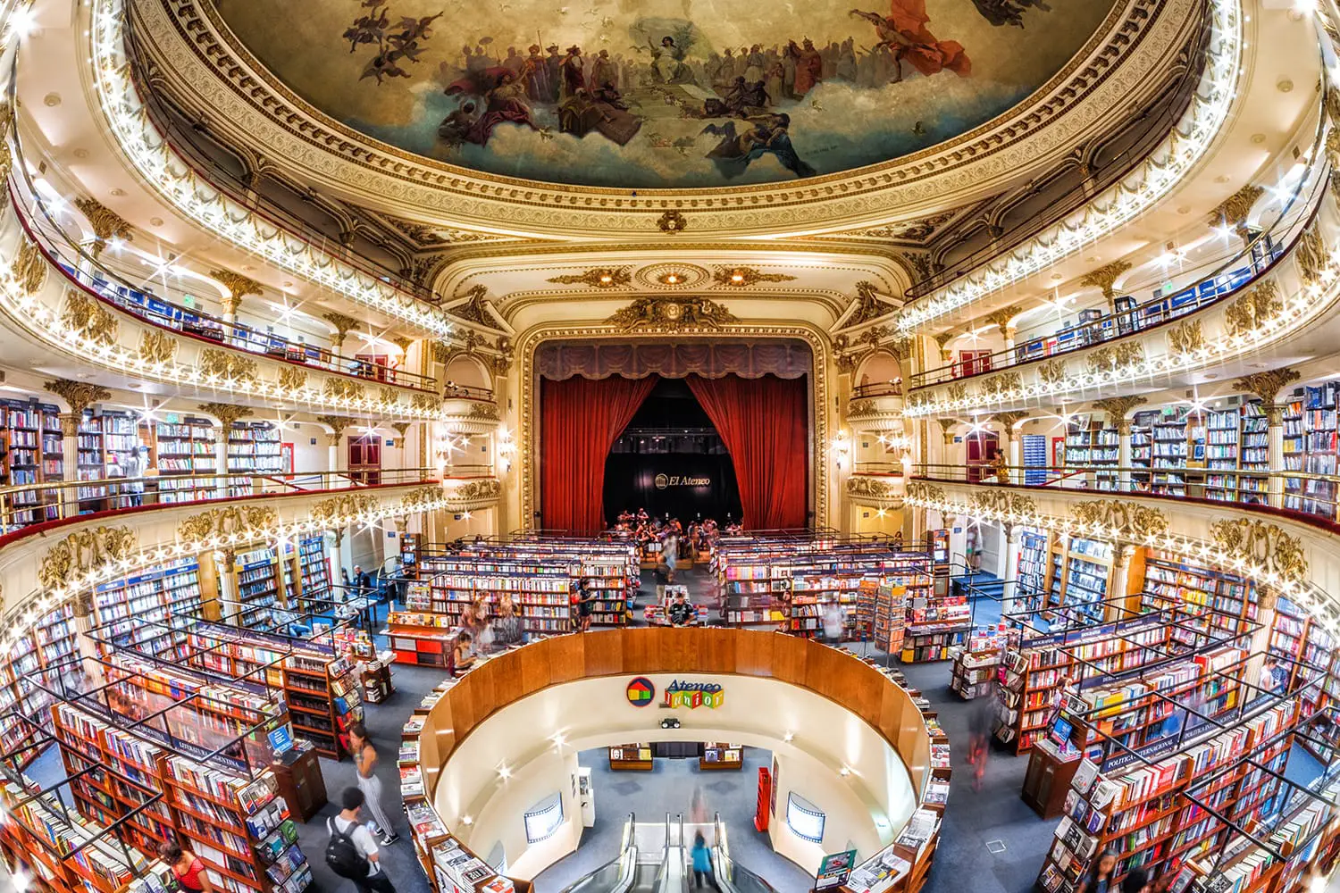 The famous El Ateneo Grand Splendid, a bookshop set in a 100-year-old theater in Buenos Aires, Argentina.