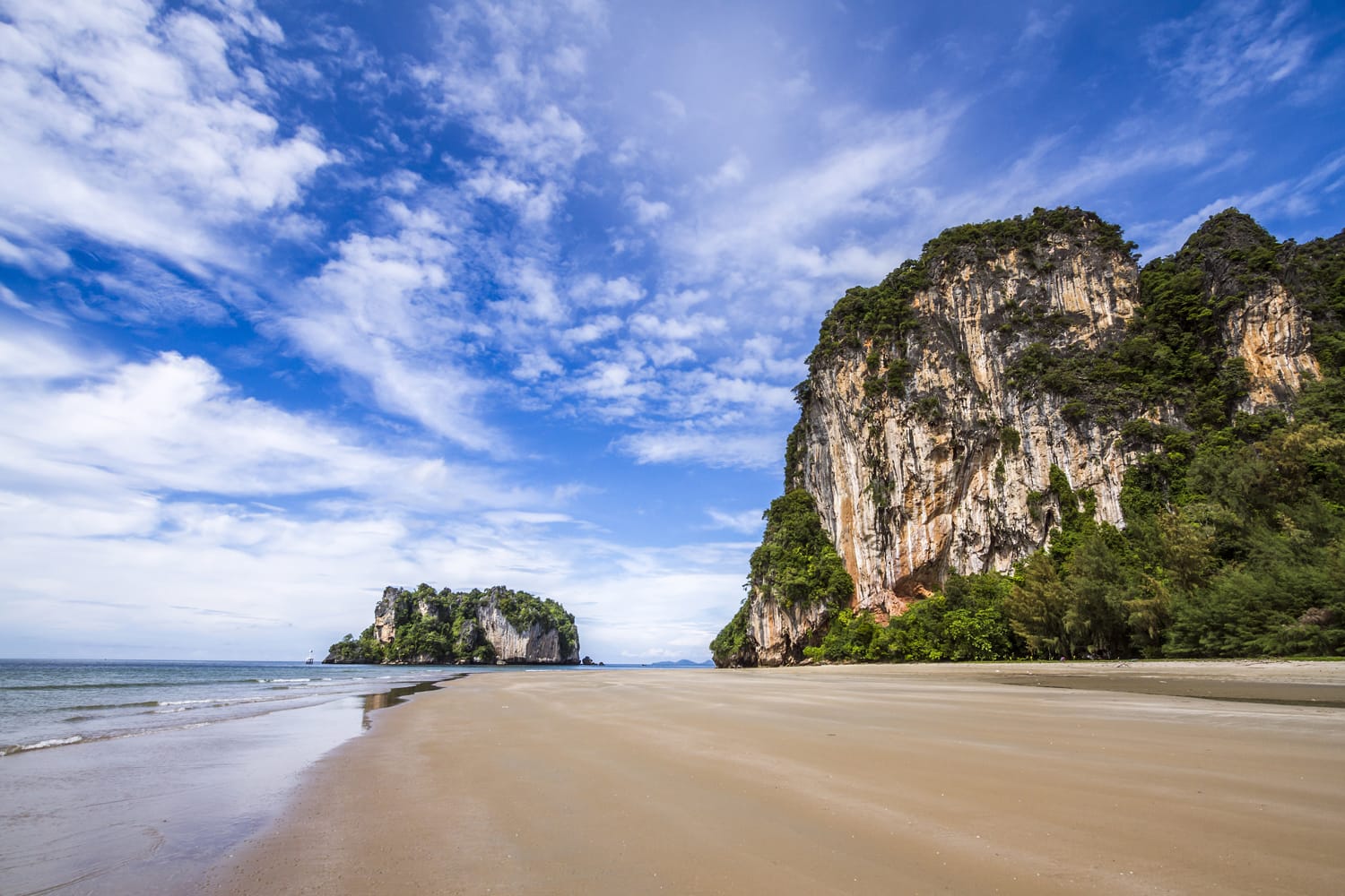 Cliff in Hat Chao Mai national park beach, Trang province, Thailand