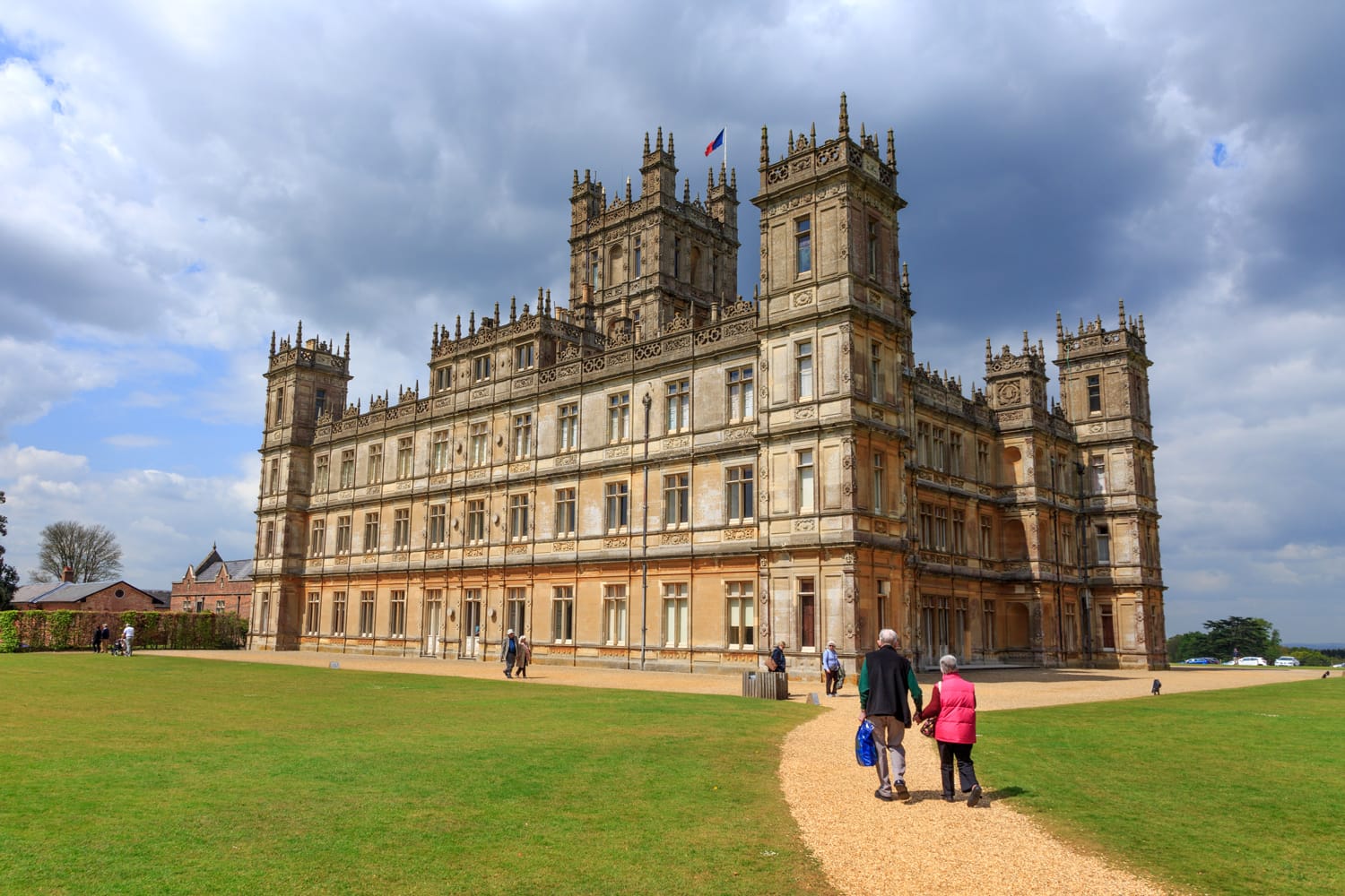 Highclere Castle. Jacobethan style country house, seat of the Earl of Carnarvon. Setting of Downton Abbey.