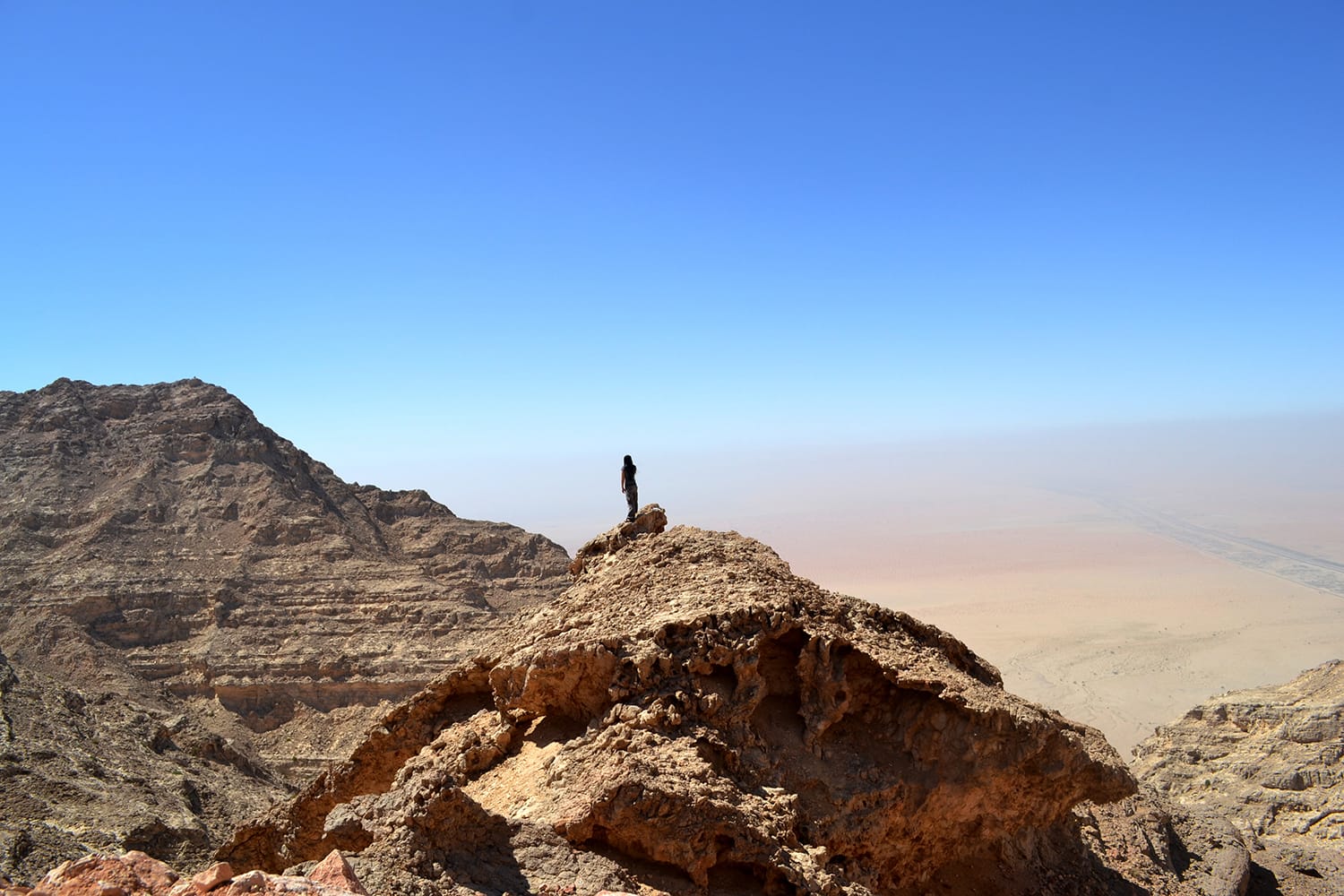 Πανοραμική θέα από τα ψηλά βουνά του Jebel Hafeet, Ηνωμένα Αραβικά Εμιράτα