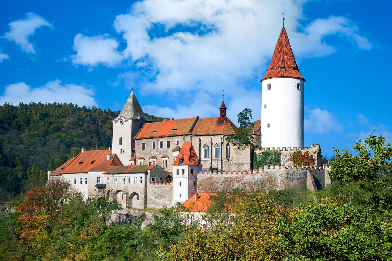 medieval royal gothic castle Krivoklat, Central Bohemia, Czech republic