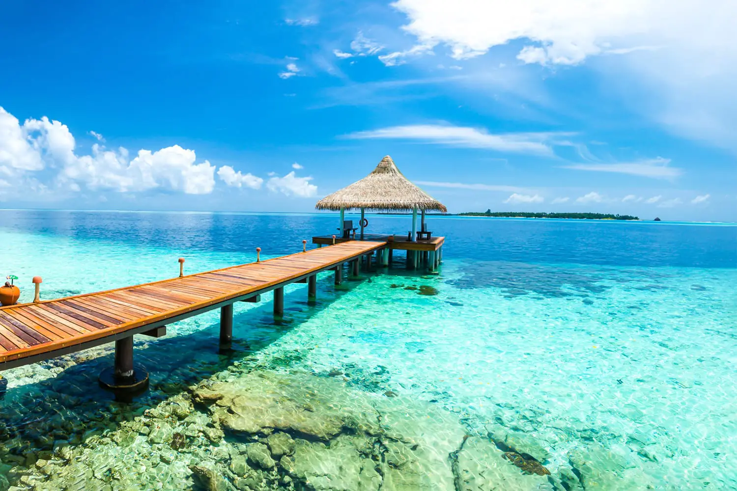 Tropical paradise landscape in Maldives