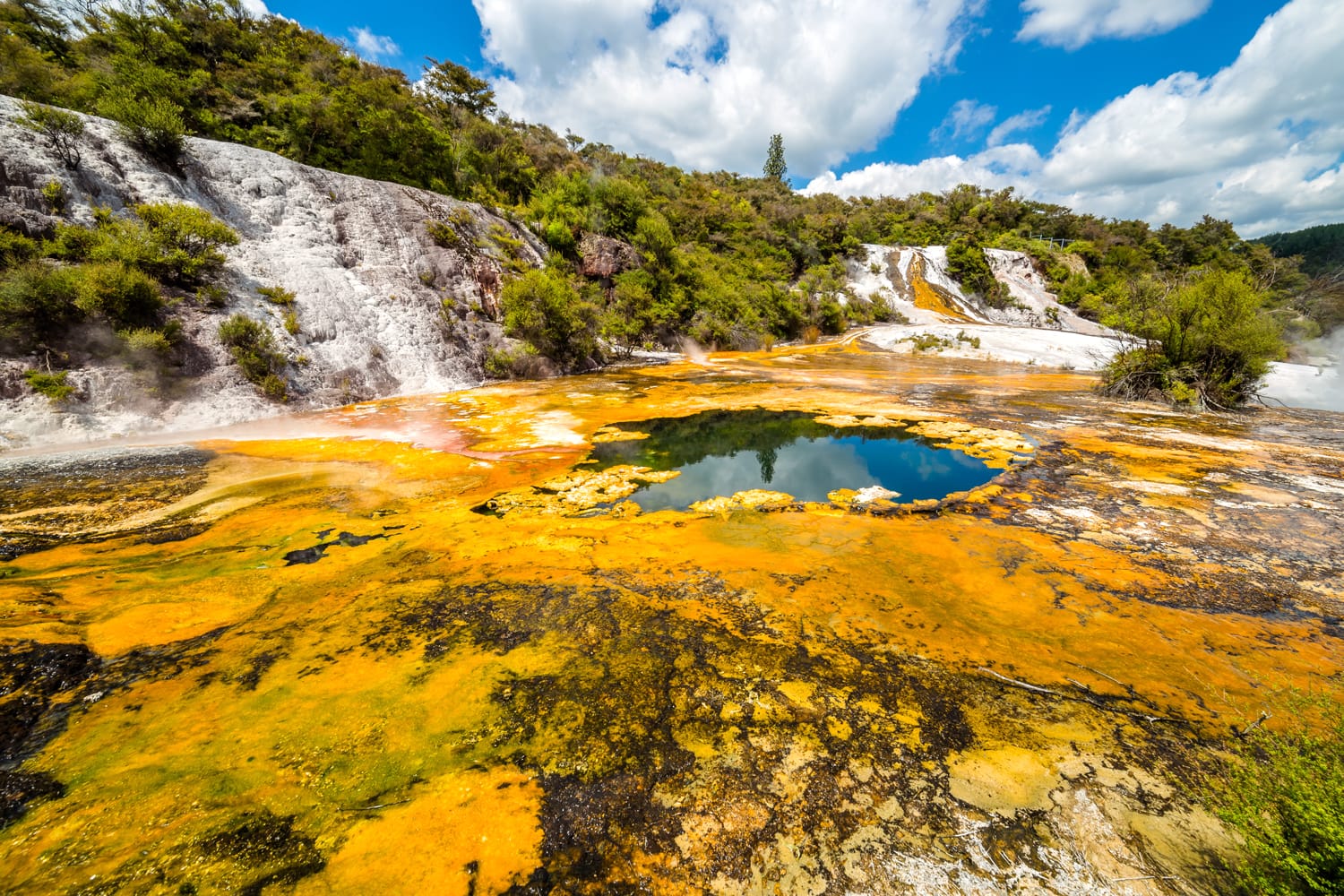 Orakei Korako geothermal park, North island of New Zealand