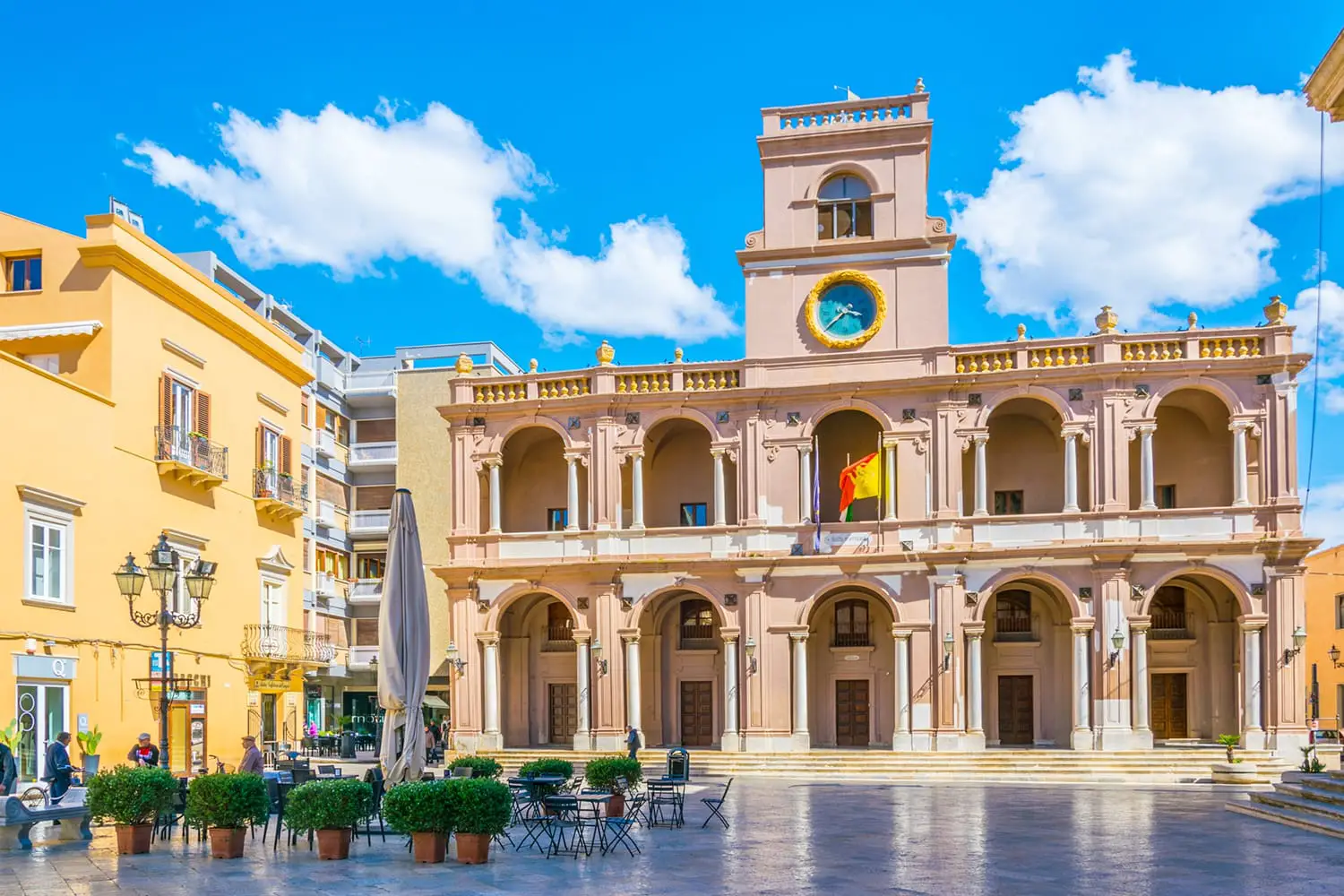 Άποψη του Palazzo XII Aprile στη Marsala, Σικελία, Ιταλία