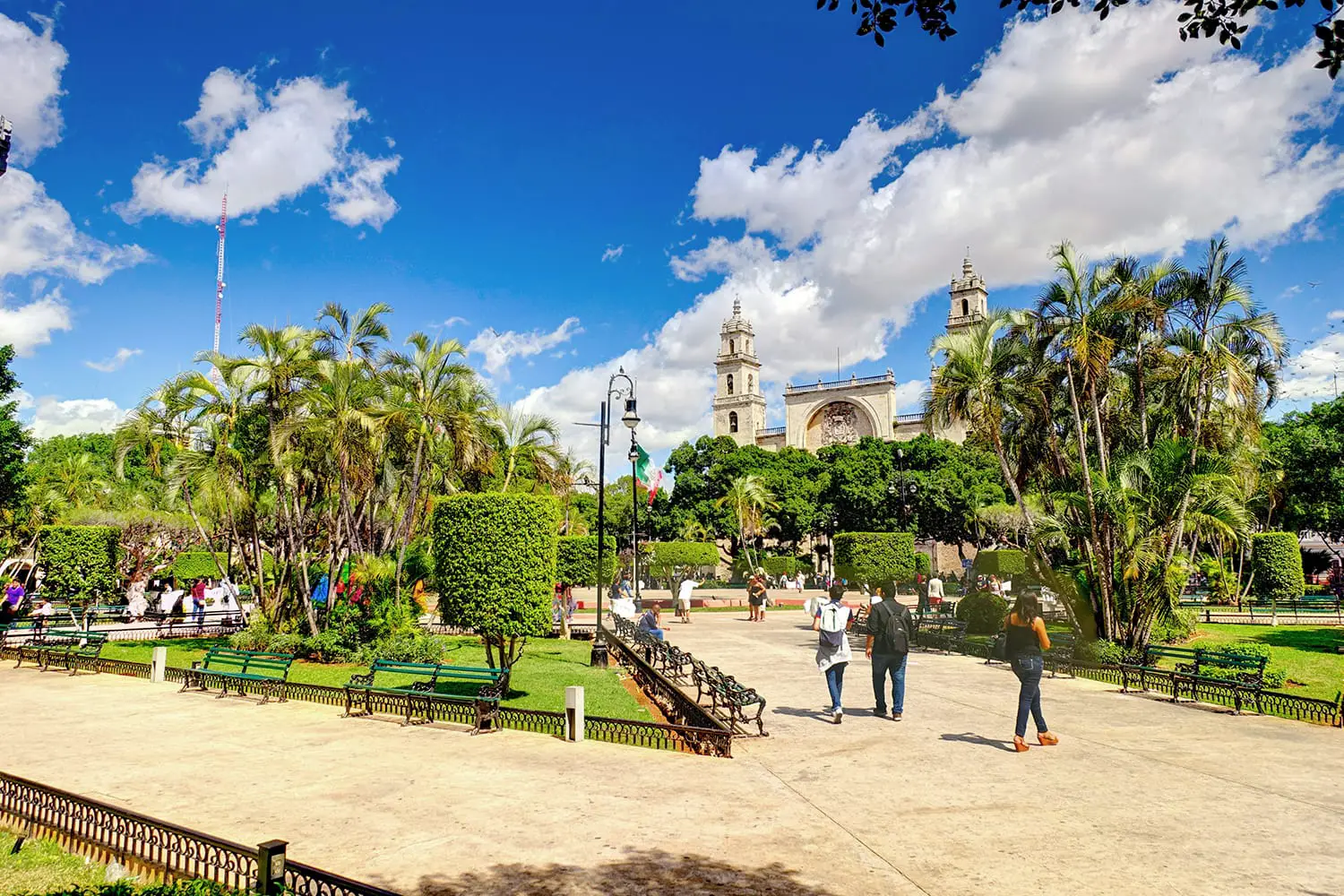 Park in center of Merida, Mexico
