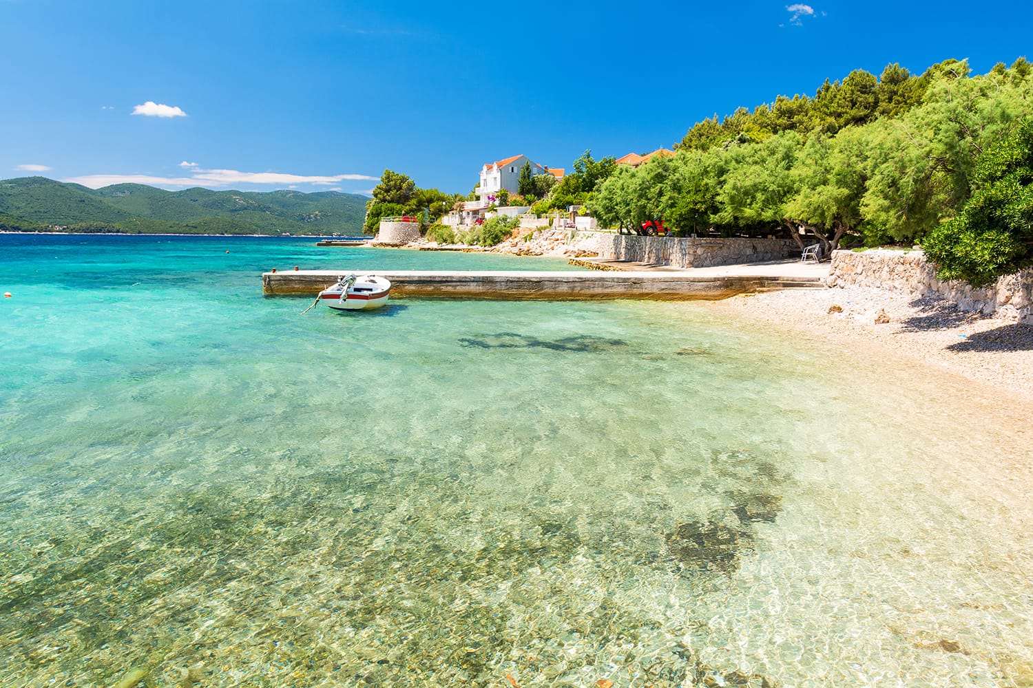 Crystal clear water in Peljesac Peninsula, Dalmatia, Croatia