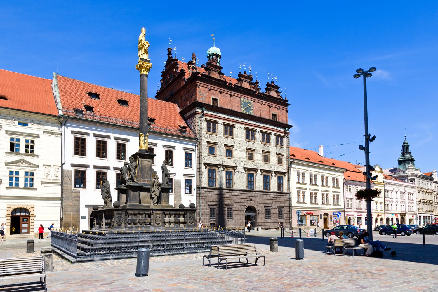 Town Square in Pilsen in Czech Republic