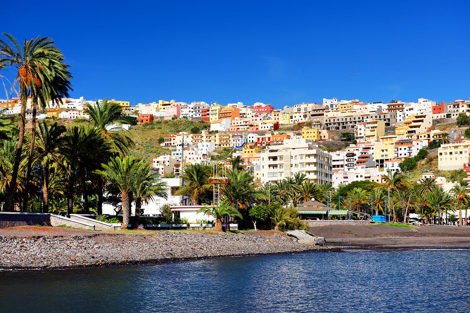 Beach of San Sebastian de la Gomera, Canary Islands, Spain