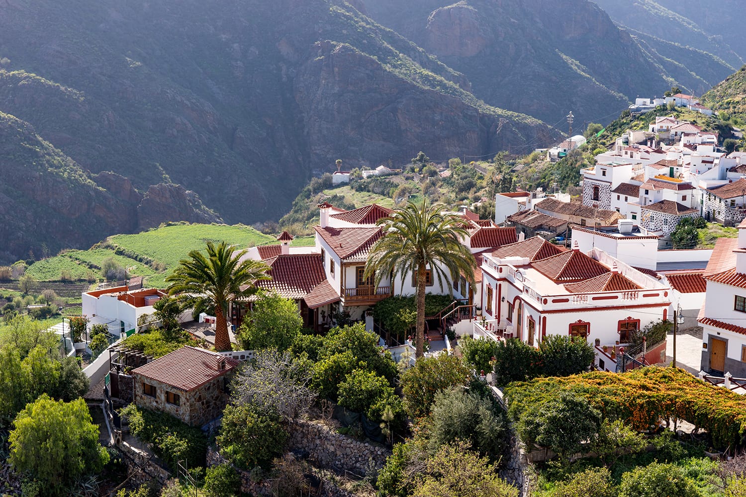 Tejeda, beautiful village in the mountains of Gran Canaria, Canary Islands, Spain