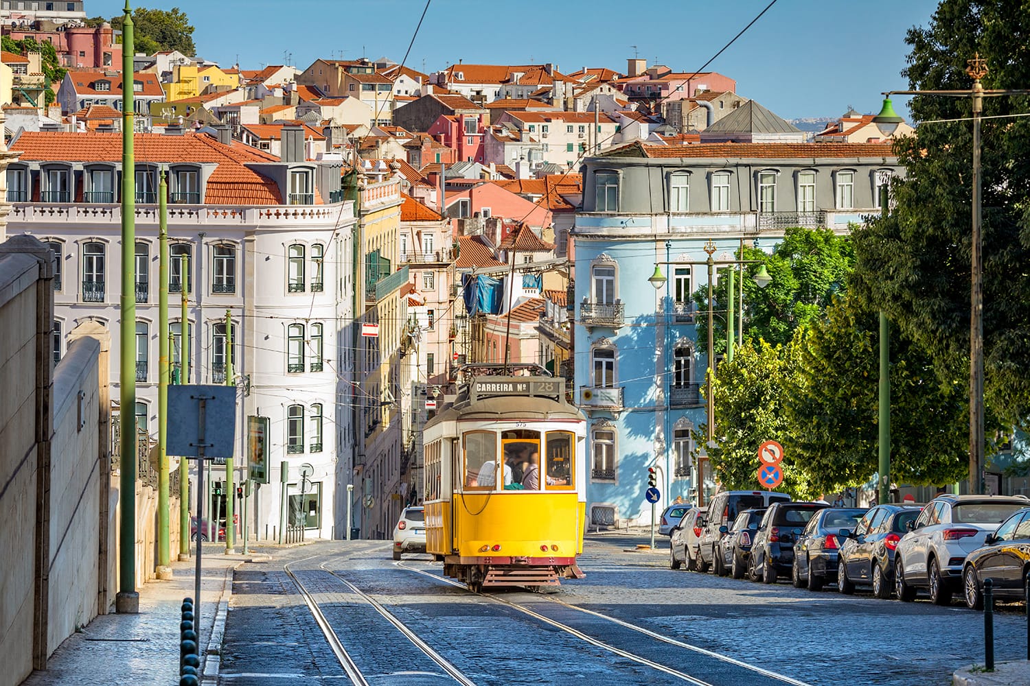 τραμ στη γραμμή 28 στη Λισαβόνα, Πορτογαλία