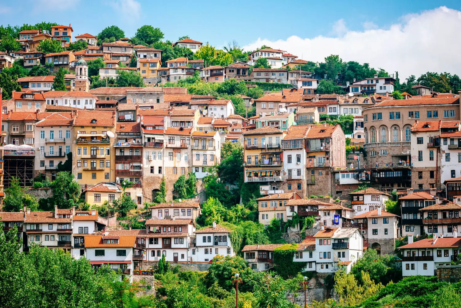 Άποψη του Βέλικο Τάρνοβο, μιας πόλης στη βορειοκεντρική Βουλγαρία