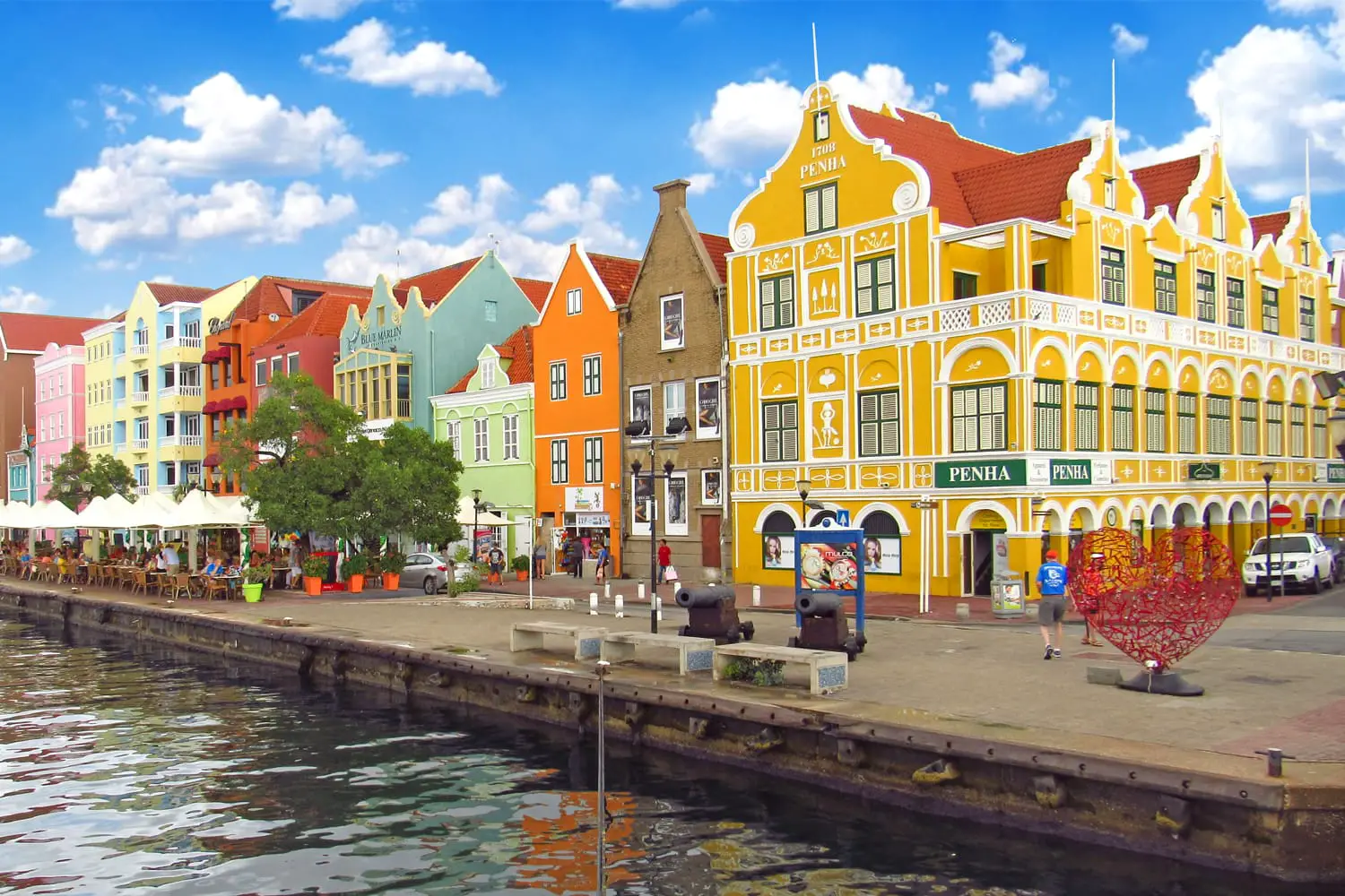 A view from Queen Emma Bridge, Willemstad, Curacao