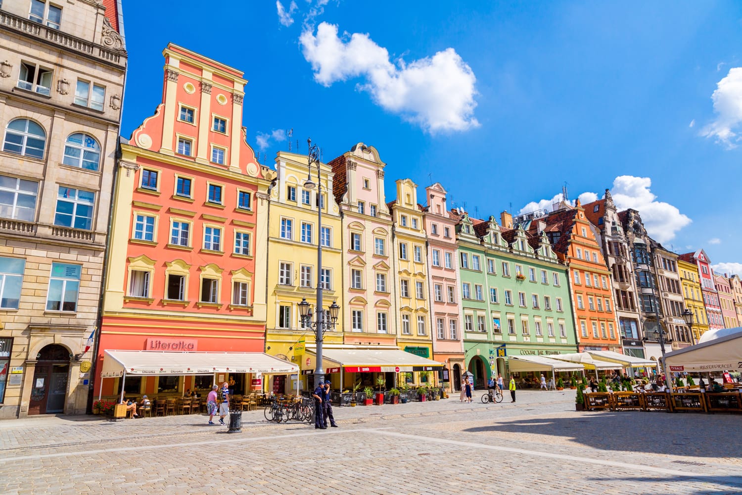 City center and Market Square in Wroclaw, Poland