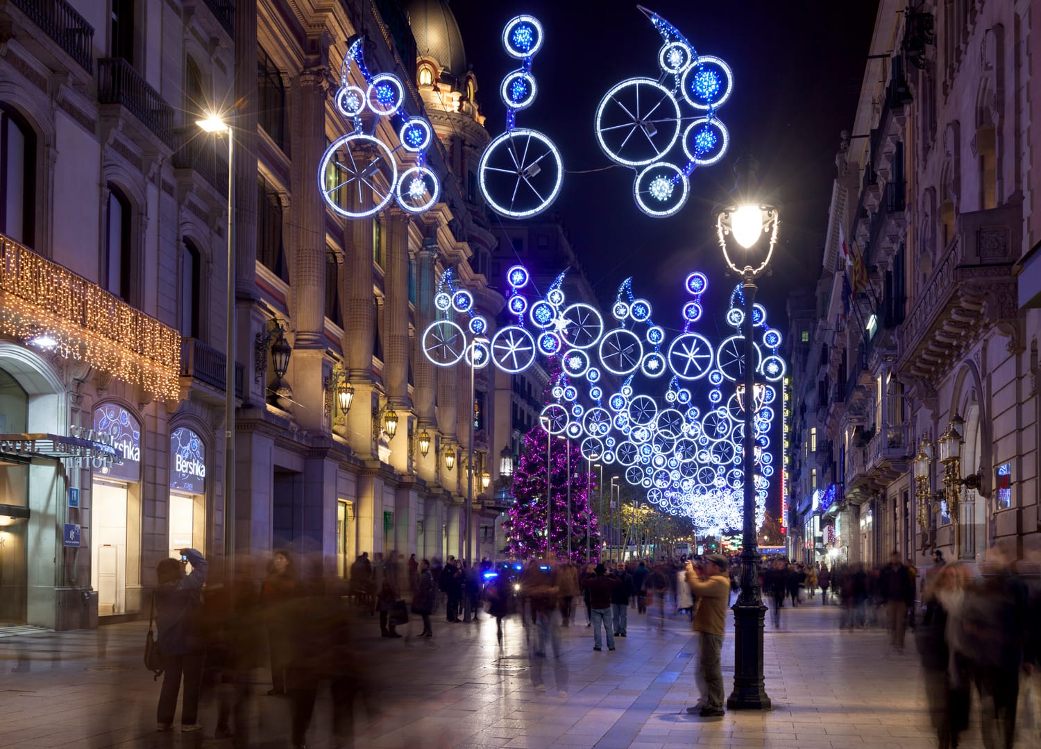 Christmas decoration in Barcelona, Spain