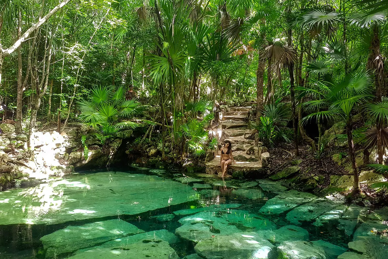 Cenote Azul in the Riviera Maya, Yucatan Peninsula