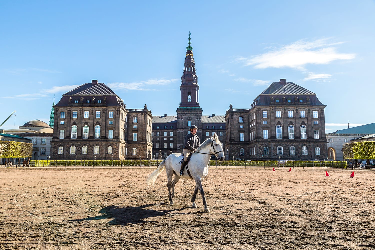 The royal stables at the Christiansborg palace in Copenhagen, Denmark