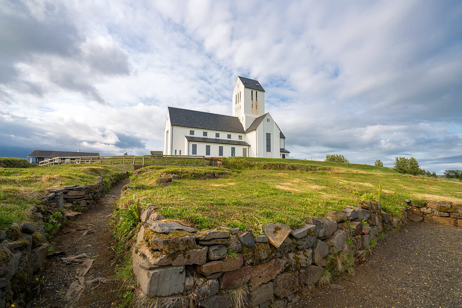 Episcopal cathedral in Skalholt village, Golden Circle, Southern Iceland