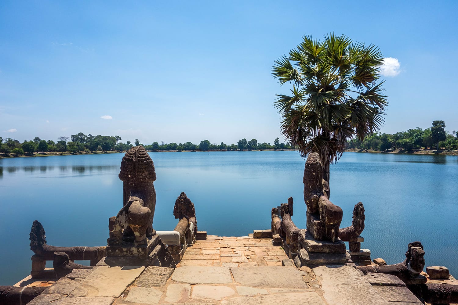 Srah Srang Lake at Angkor Wat in Cambodia