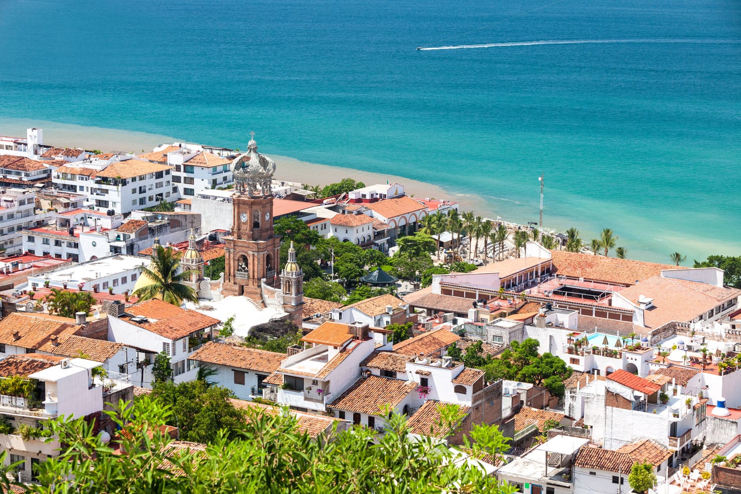 Πανοραμική άποψη του κέντρου της πόλης Puerto Vallarta στο Μεξικό