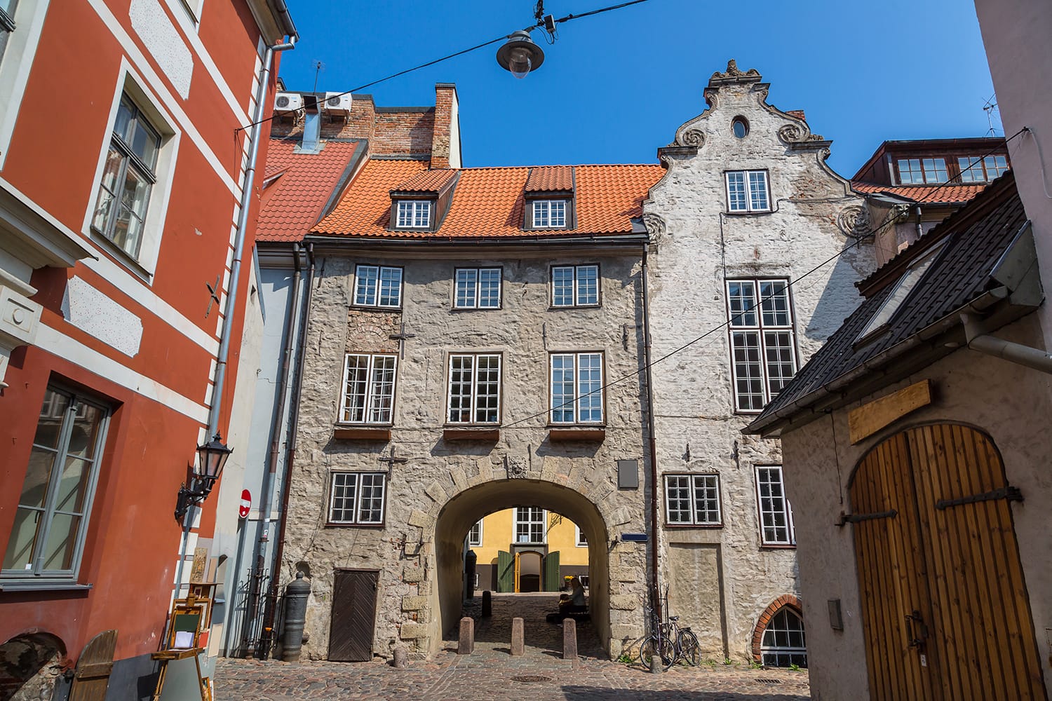 wedish gate in the old city of Riga in a beautiful summer day, Latvia