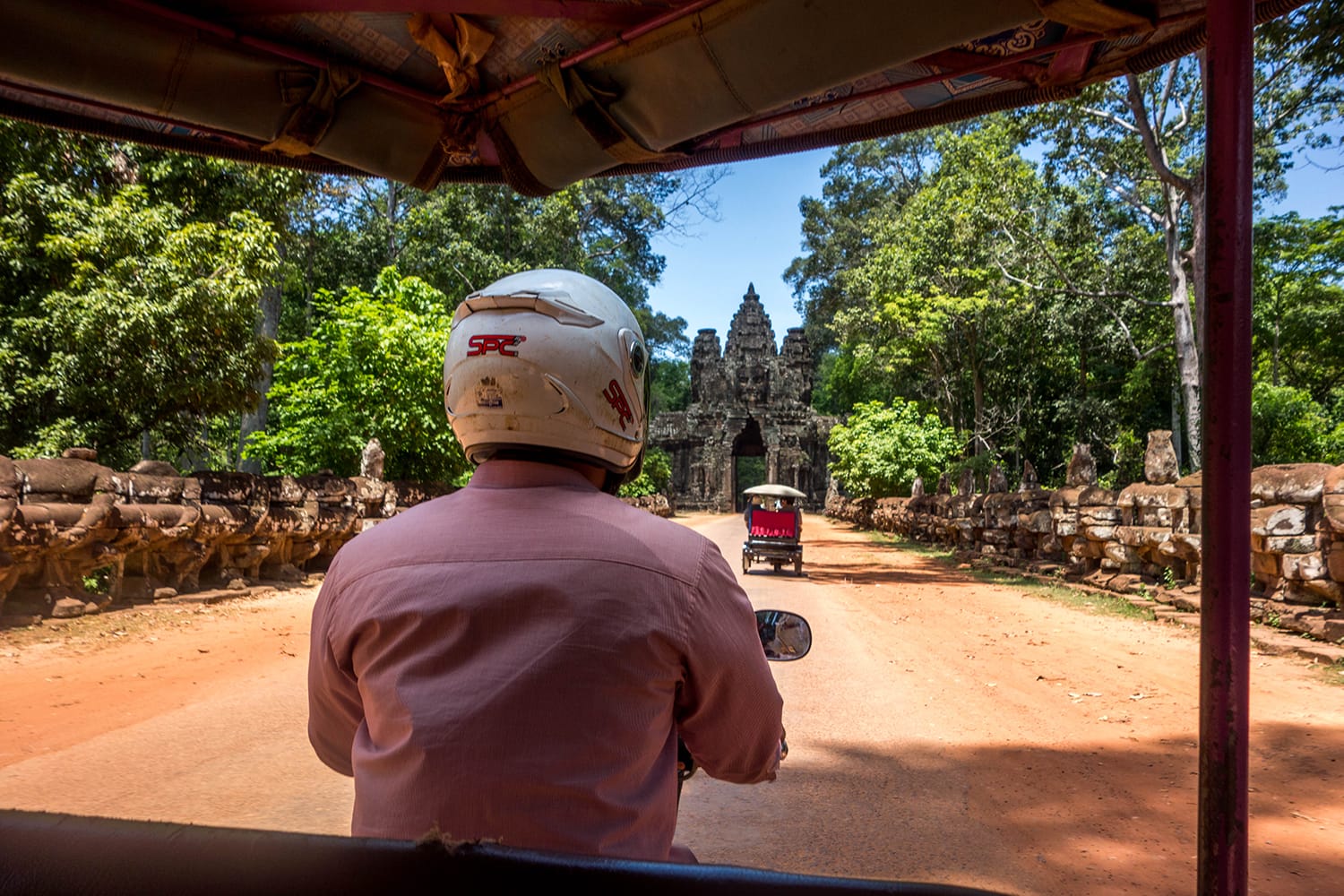 Tuk tuk at Angkor Wat in Cambodia