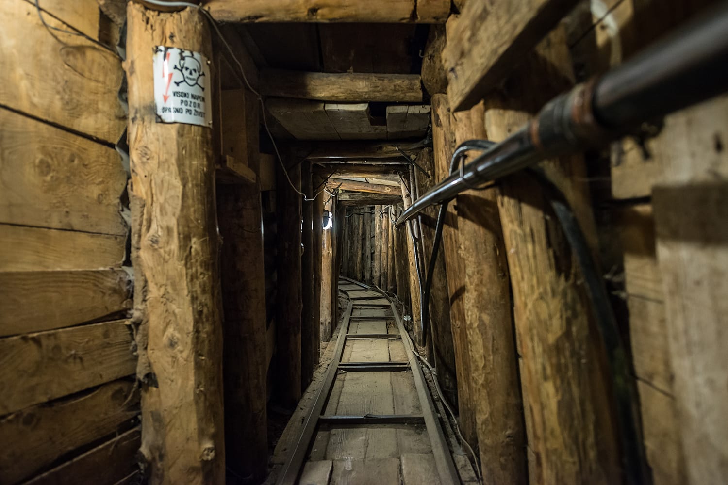 Inside the Sarajevo Tunnel constructed during the Siege of Sarajevo