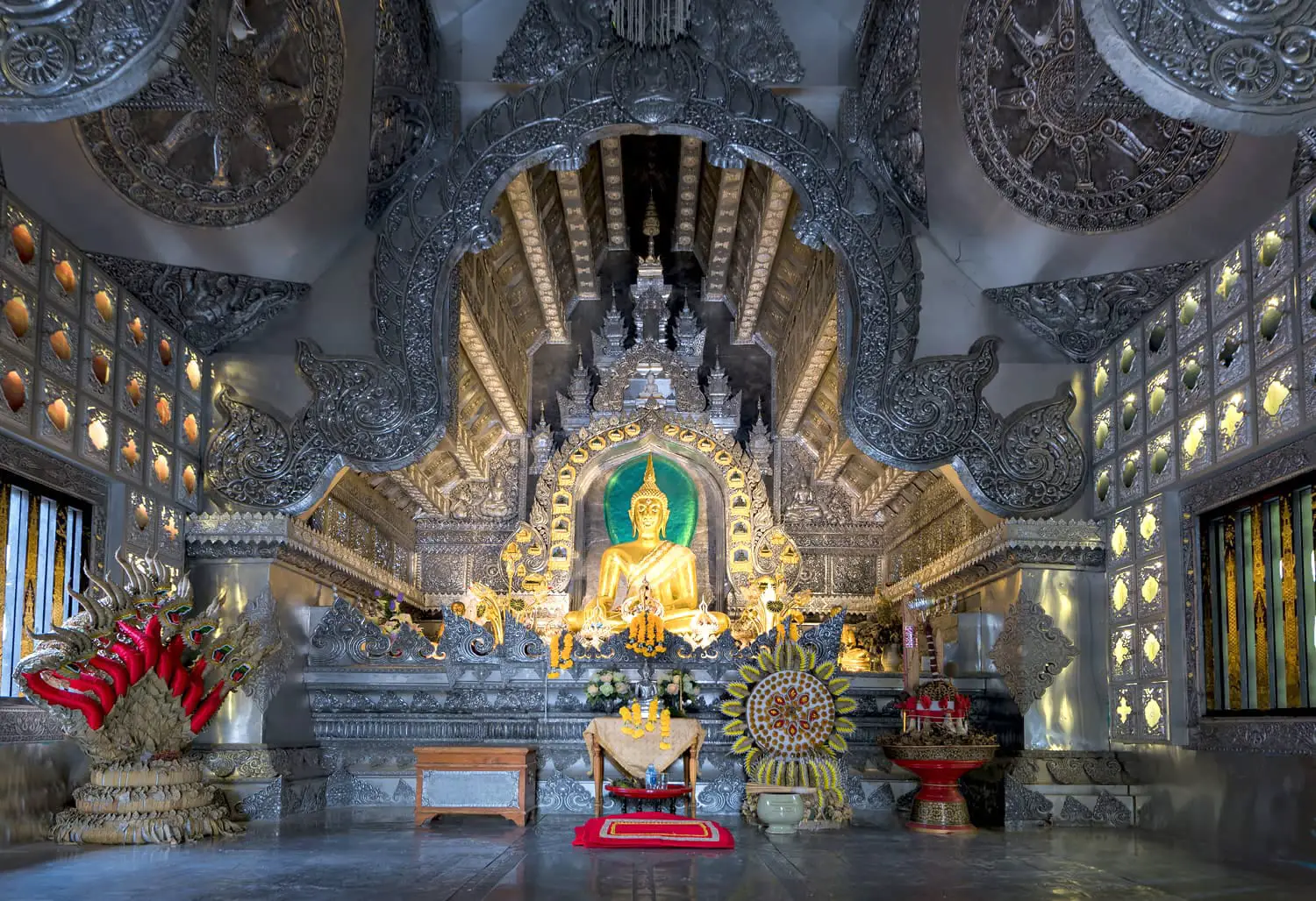 Inside Wat Sri Suphan, the famous Silver Temple in Chiang Mai, Thailand