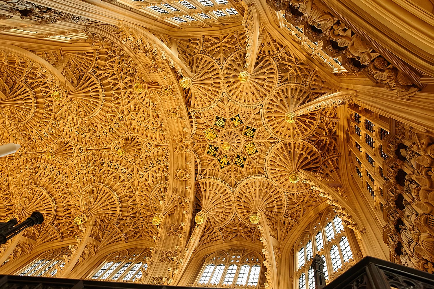 Ceiling of the Westminster Abbey in London, UK