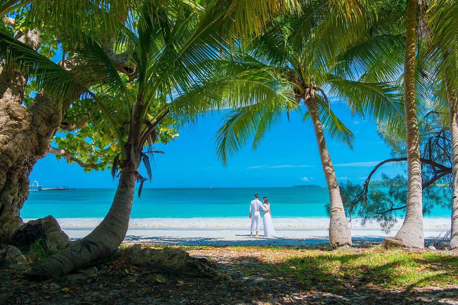 Ζευγάρι στην παραλία στη Νέα Καληδονία