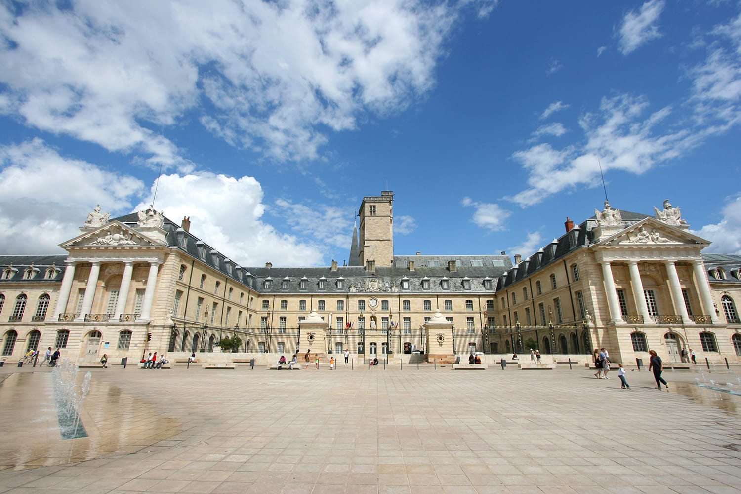 Liberation Square and the Palace of Dukes of Burgundy (Palais des ducs de Bourgogne) in Dijon, France