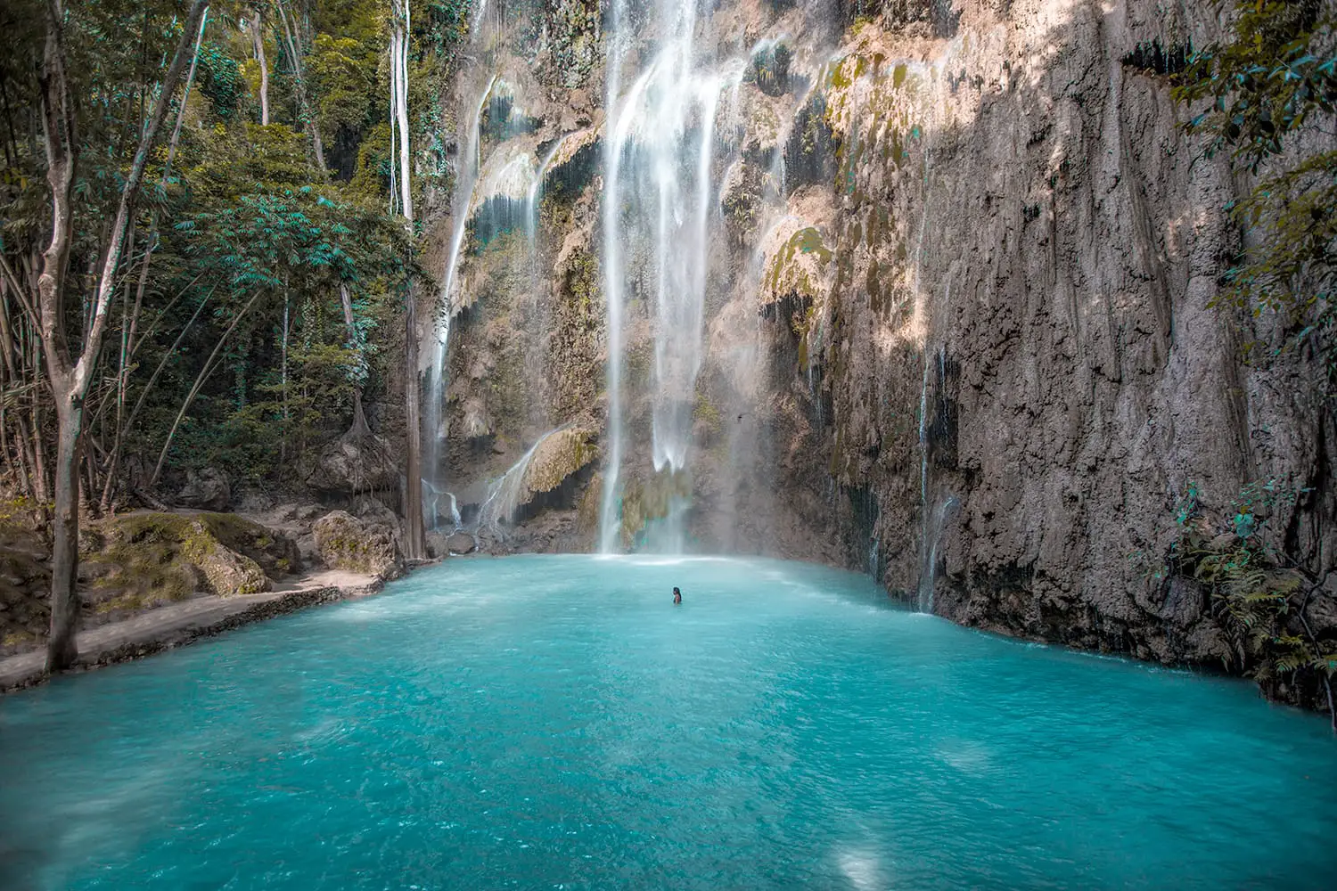 Tumalog waterfall on Cebu island, Philippines