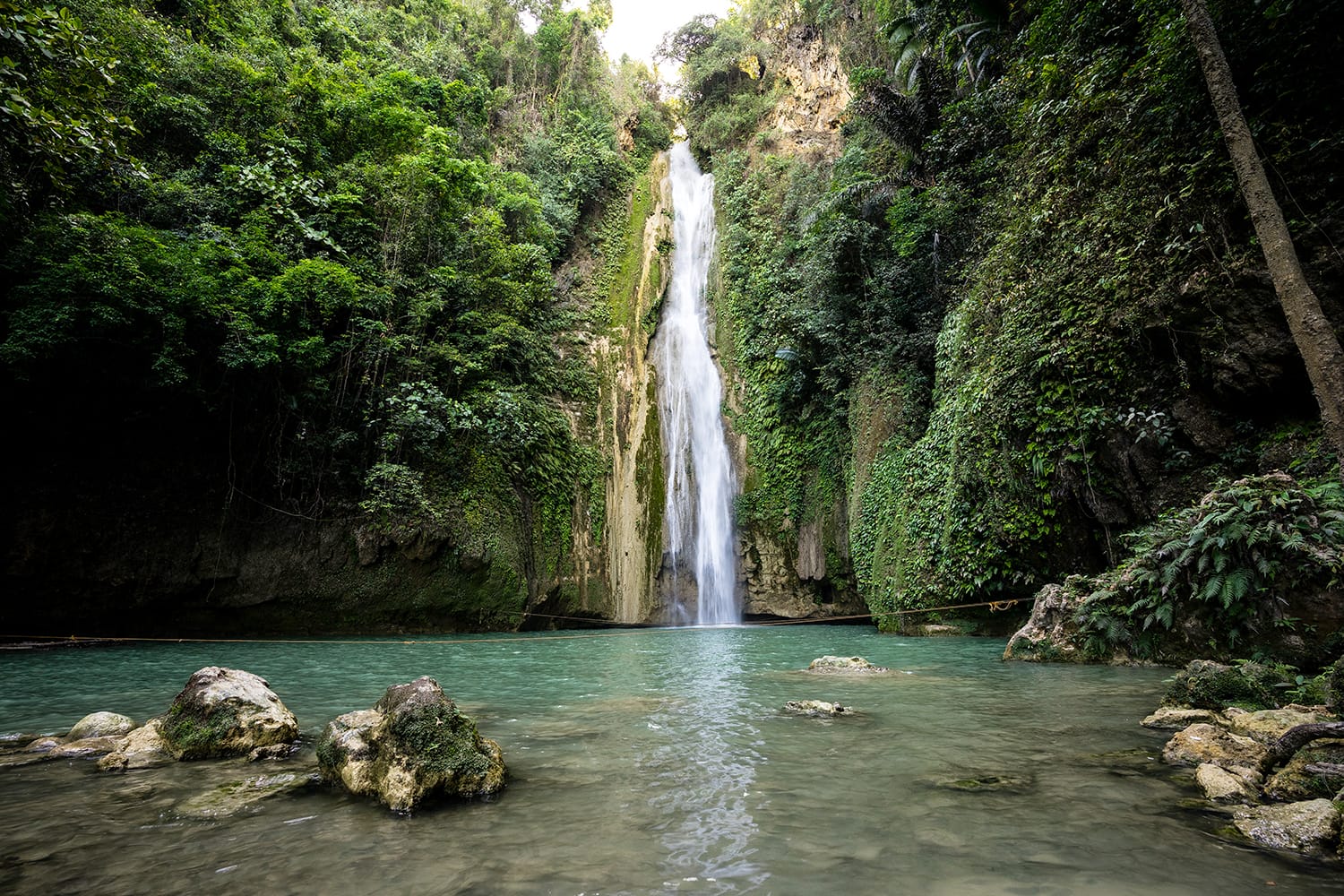 Mantayupan Falls in Barili, Cebu, Philippines