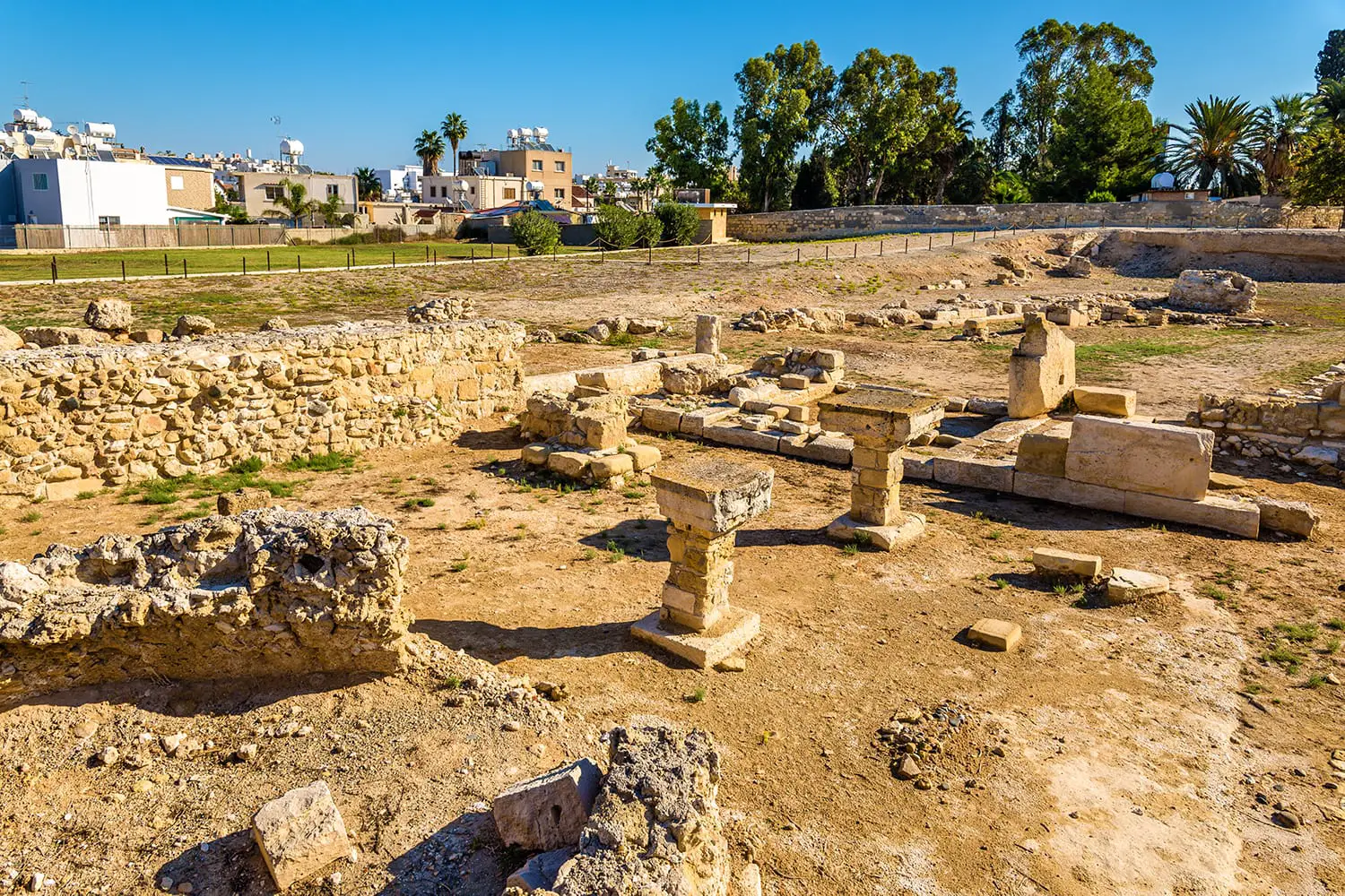 Ancient Kition, an archaeological site in Larnaca - Cyprus