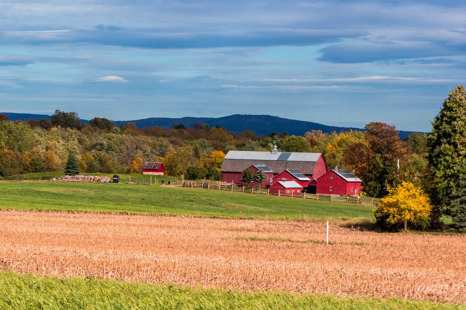 Farm on Grand Isle, one of the Lake Champlain Islands in Vermont, USA