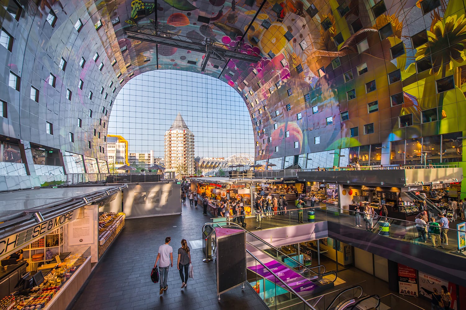 Modern market hall in Rotterdam, Netherlands