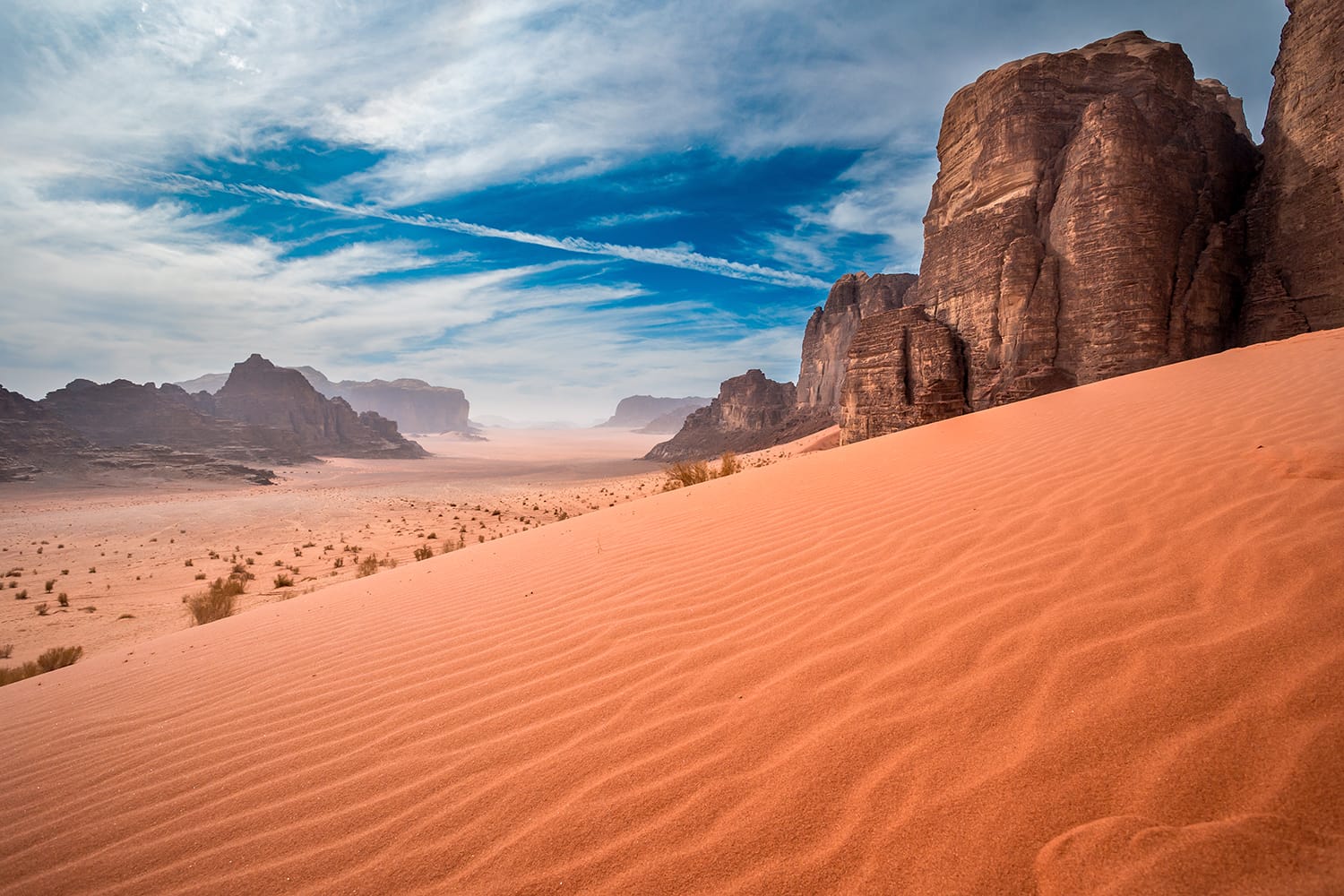 Αμμόλοφοι στην έρημο Wadi-Rum, Ιορδανία, Μέση Ανατολή