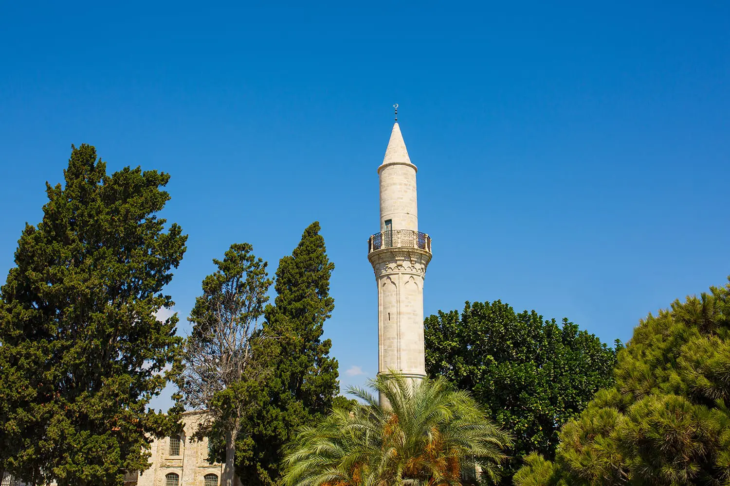 Touzla Mosque (Djami Kebir Mosque Minaret, Buyuk Cami, Cami Kebir) in Larnaca, southern Cyprus