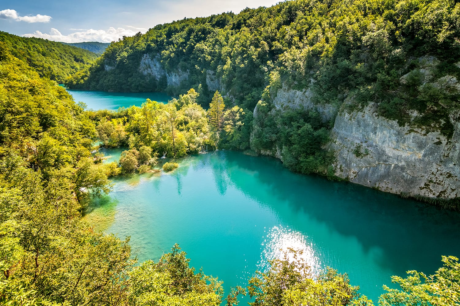 Breathtaking view of the Plitvice Lakes National Park in Croatia
