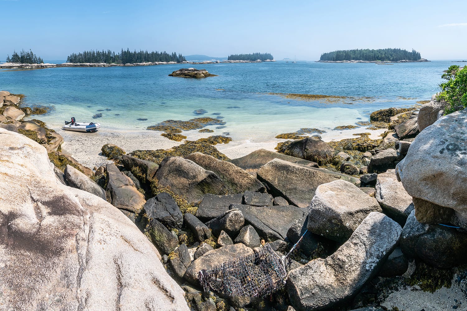 A view of the White Island archipelago from South Big Garden Island near Vinalhaven, Maine in Penobscott Bay.