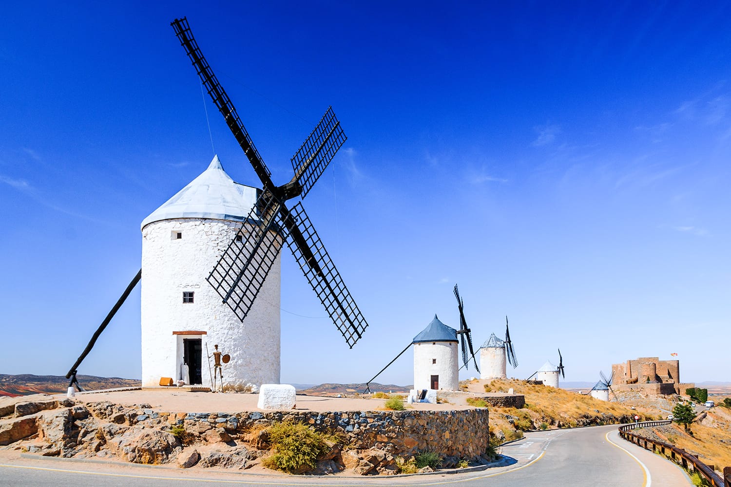 Consuegra, Spain. Windmills of Don Quixote in Toledo province