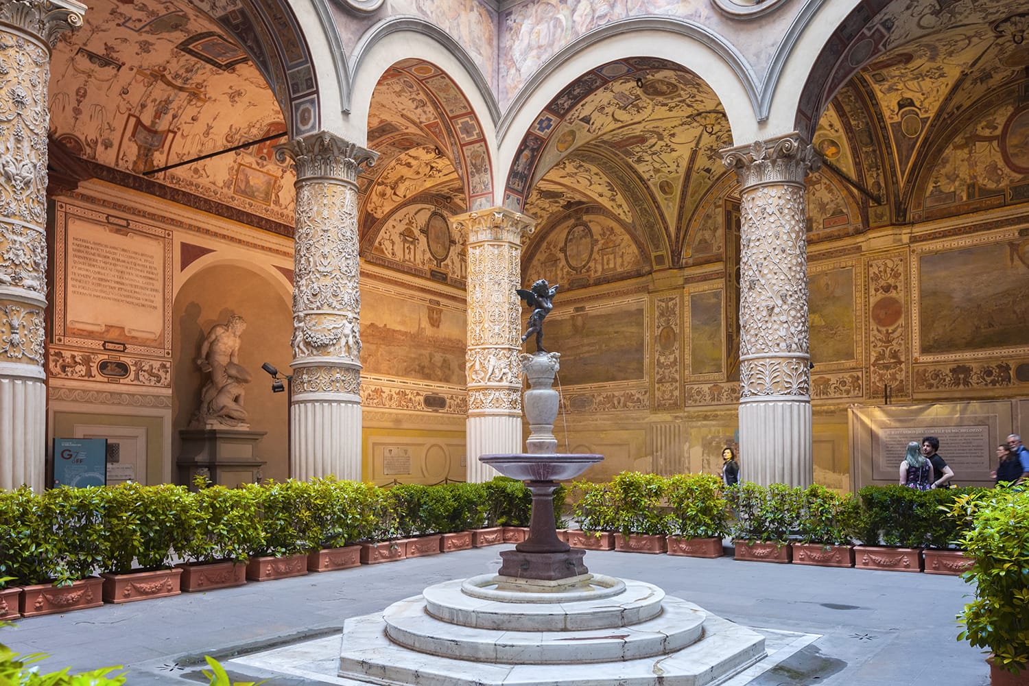 Εσωτερική αυλή του Palazzo Vecchio - δημαρχείο της Φλωρεντίας, Ιταλία