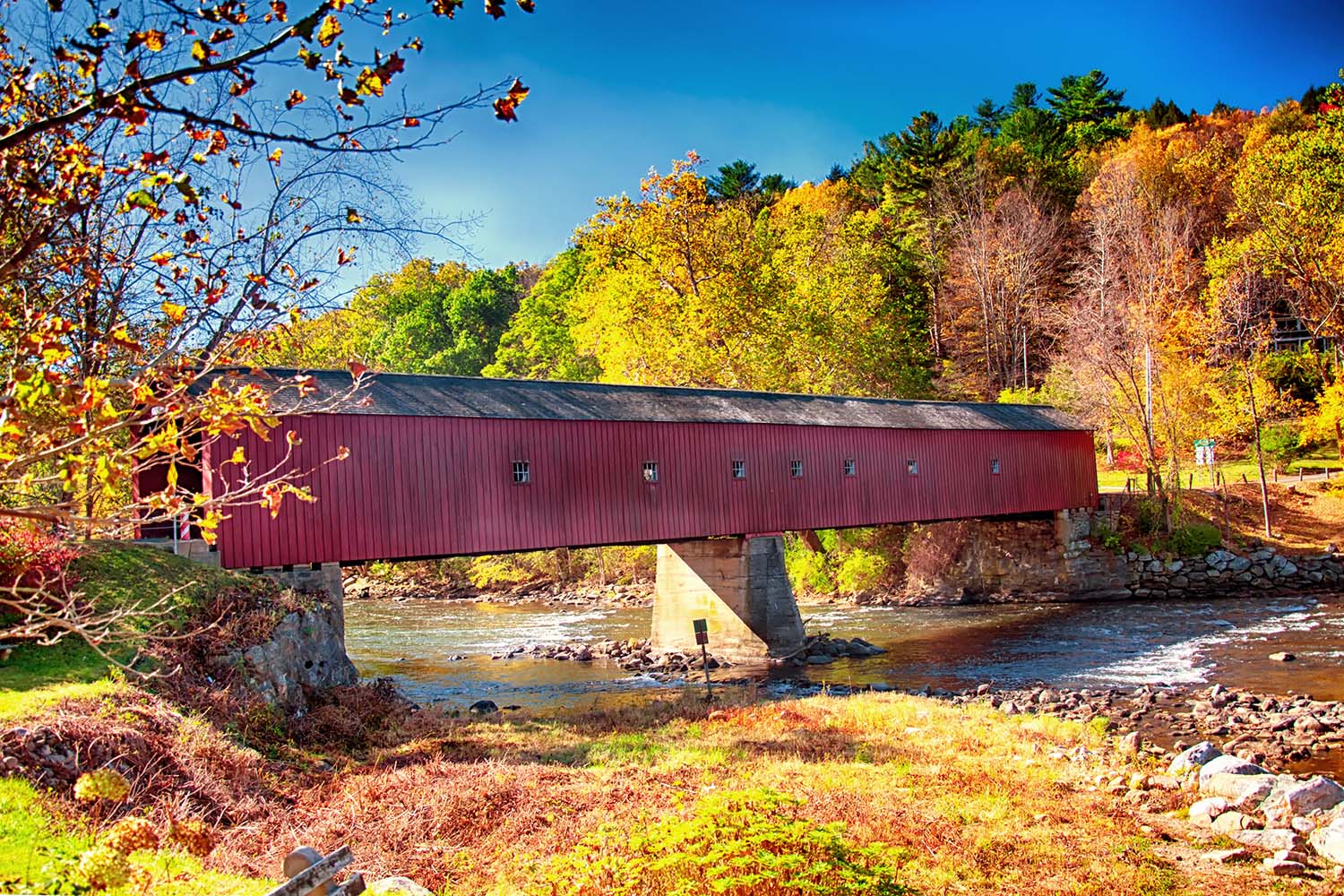 West Cornwall Covered Bridge in Connecticut, USA